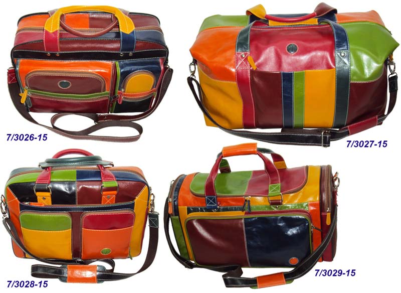 Multi colour leather bag
