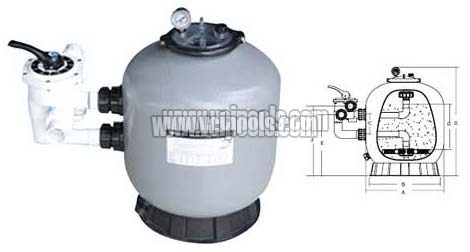 Side Mount Swimming Pool Sand Filter