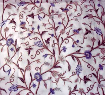 Crewel Embroidered Fabric- CF - 04