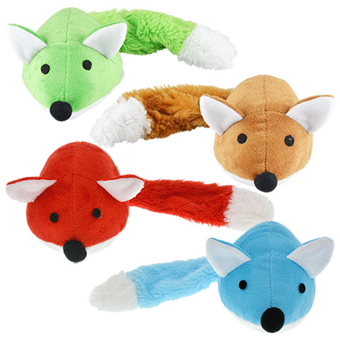 Colorful Plush Fox Dog Toys
