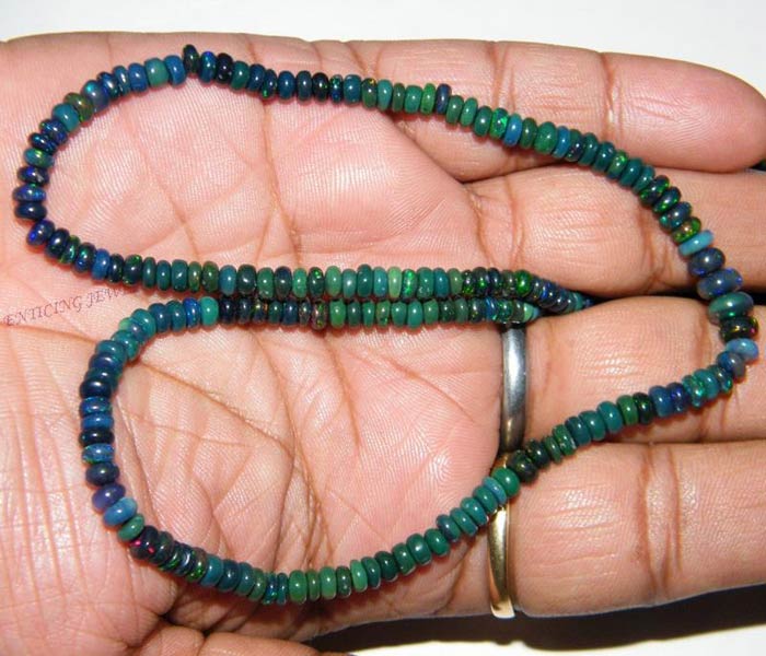 Aaa+ Rare Natural Ethiopian Welo Opal Plain Roundell Beads