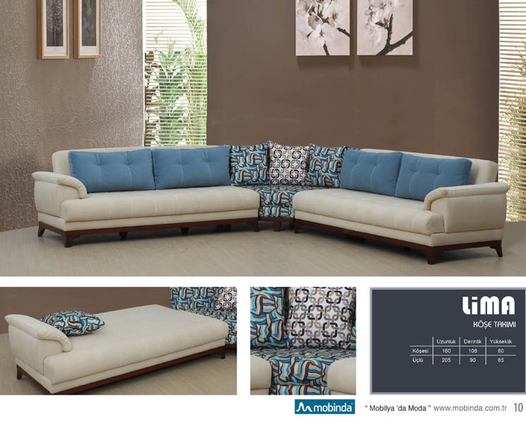 Lima Corner Sofa Set In Samsun, Turkish Style Corner Sofa