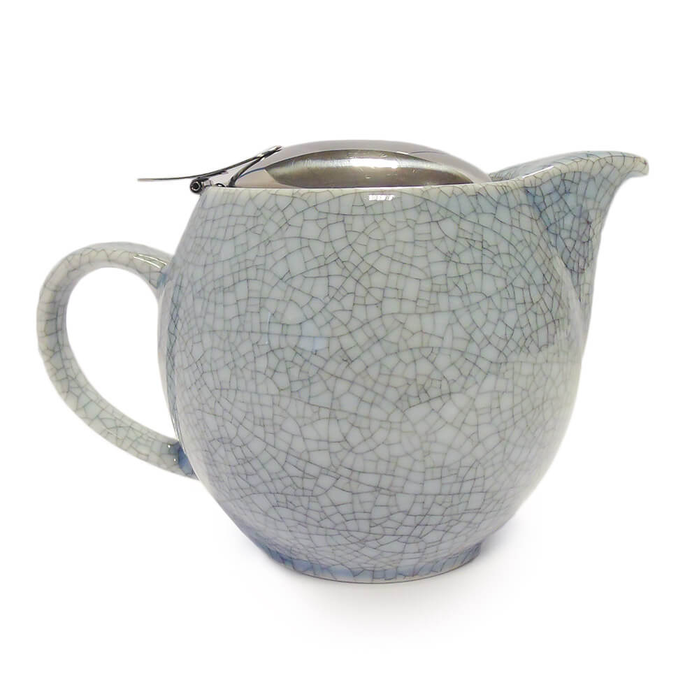 Large Lavender Crackle Teapot