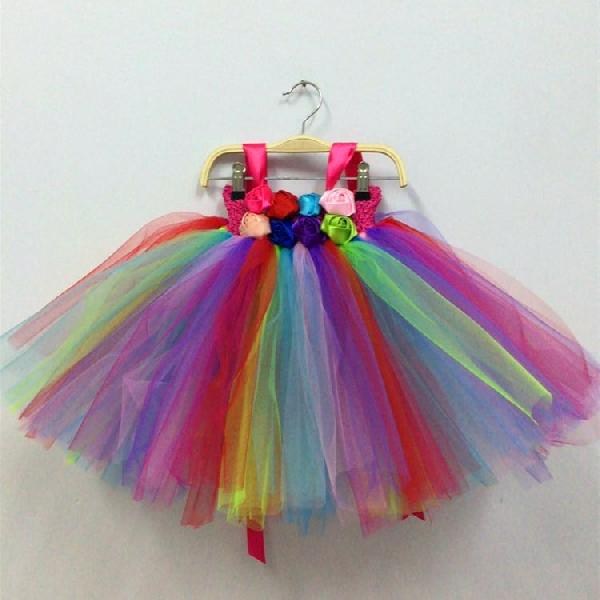 Rainbow Party Tutu Dress for Girls