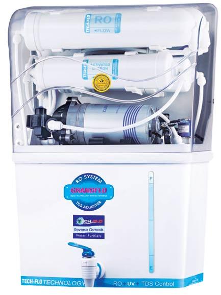 Electric Automatic Grandflo aa+ RO System, for Water Purifying, Color : Blue, White