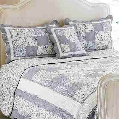 Toulouse Floral Woven Cotton Quilted Pillow Sham