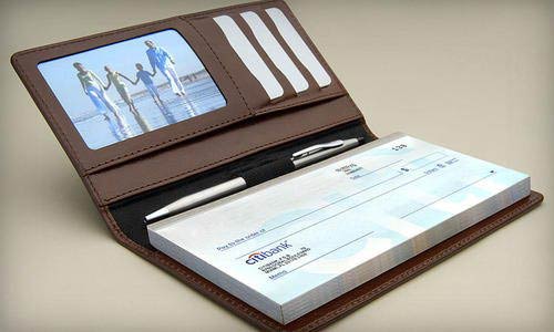 Leather Cheque Book Holders
