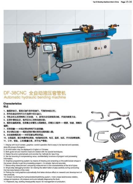 Automatic Hydraulic Pipe Bending Machine