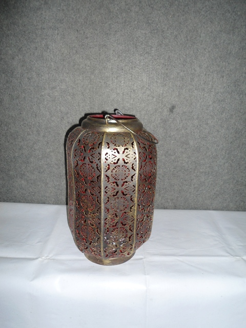 Metal Ocean Iron Moroccan Candle Lanterns, for indooor, Color : copper