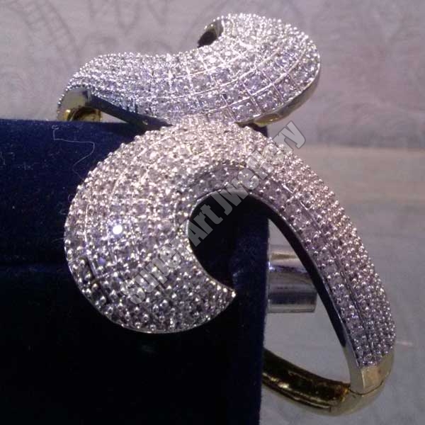 Trendy Silver Plated American Diamond Bangles Buy Online|Kollam Supreme-chantamquoc.vn