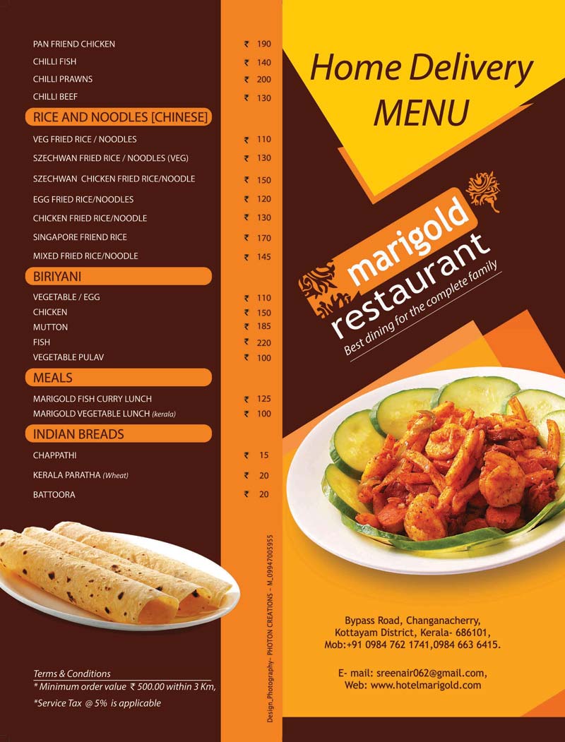 Special Menu Cards At Best Price In Kottayam ID 1865036 St Joseph 