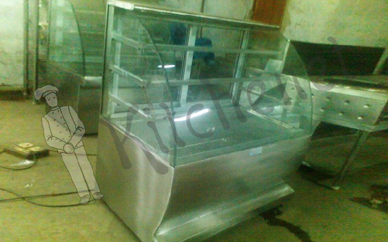 bend glass display counter