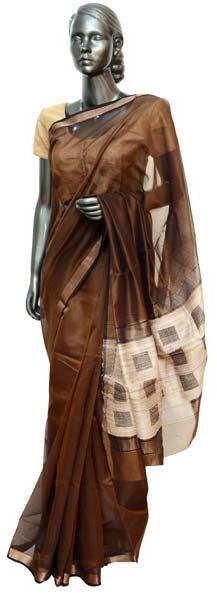 Jute & Zari Maheshwari Silk Saree (Design No. S0012)