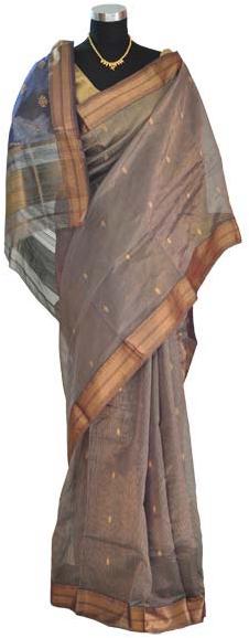 Tissue Maheshwari Silk Saree (Design No. S0014)