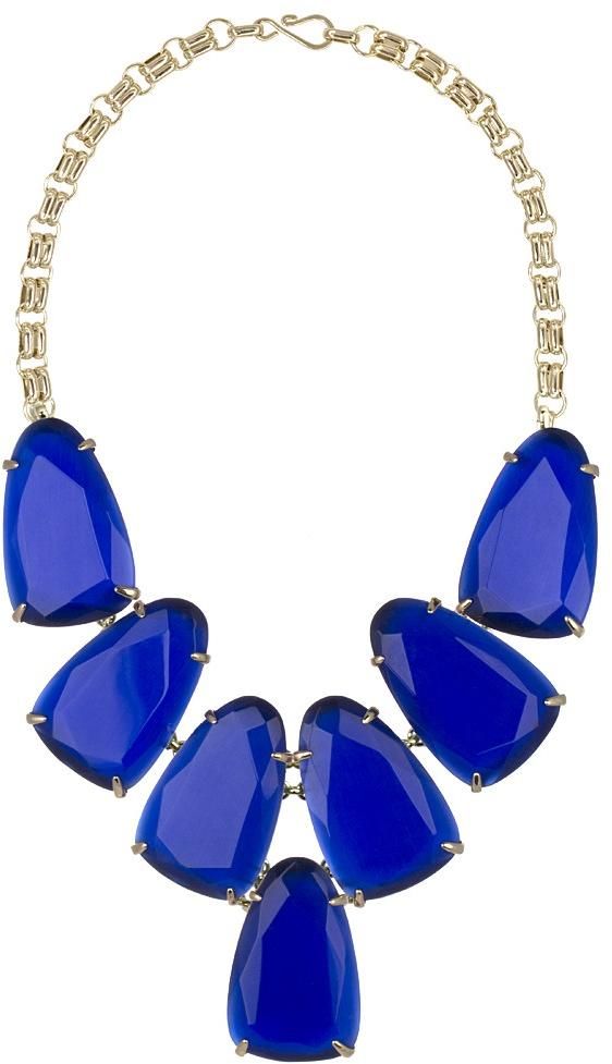 Cobalt Blue Stone Necklace & Party Wear Beads Necklace Manufacturer ...