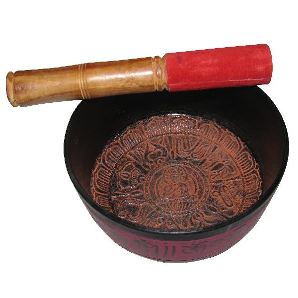 Tibetan Singing Bowl Buddhist Design Singing Bowl - A4439