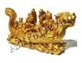 Polyresin Eight Immortals On Dragon, Color : Golden