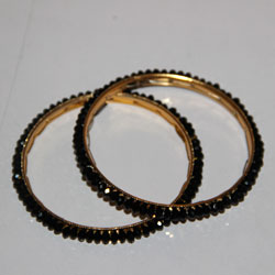 Black Crystal Bangles