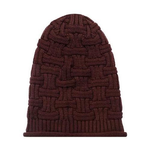 Brown Knitted Slouchy Beanie