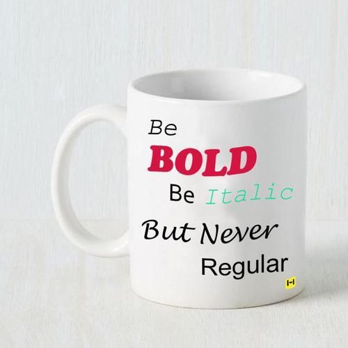 White Coffee Mug With Printed