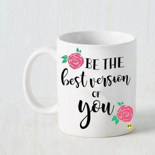 White Printed Coffee Mug