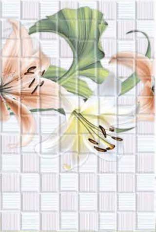 Printed Flower Wall Tiles, for Interior, Color : Multicolor