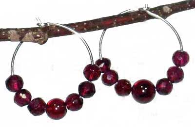 Garnet Hand Faceted Beads