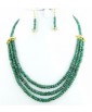 Faceted emerald beads, Length : 17 - 18 Inches