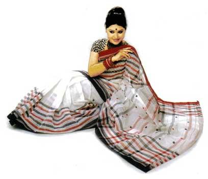 Traditional Bengali Tant Saree-1