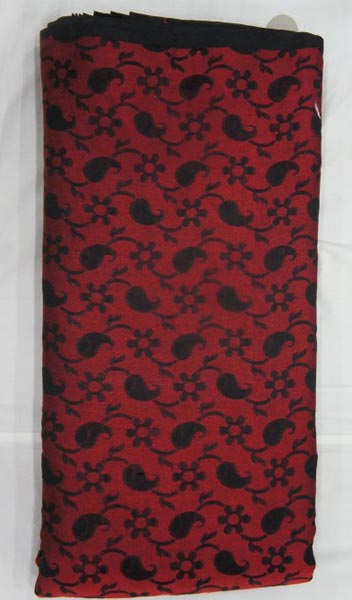 Red Silk Printed Fabric
