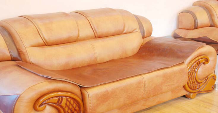 Home Leather Sofa Cushion Cover Three, Brown Leather Sofa Cushion Covers