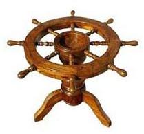 Wooden Ship Wheel Table