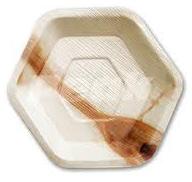 Hexagonal Shaped Areca Leaf Plate