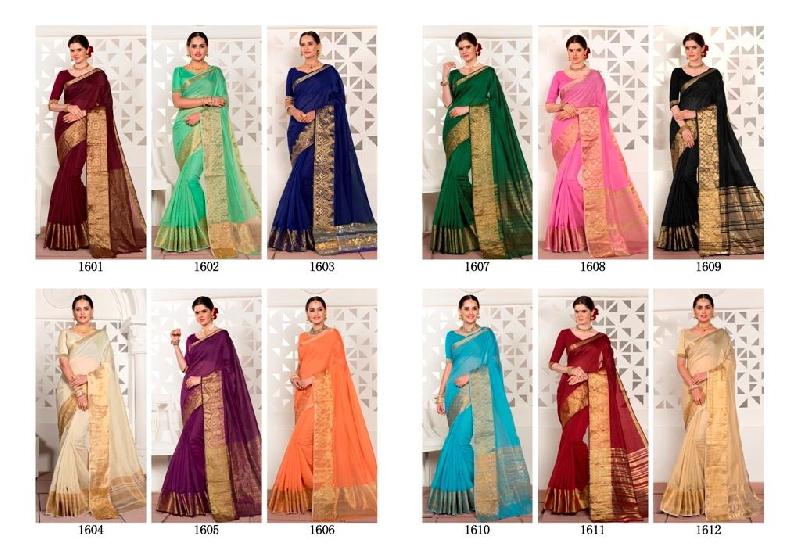 H Raj Fashion Weaving silk fabric saree