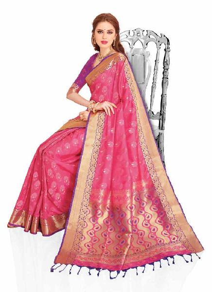 Purple Woven Art Silk Traditional Saree, Age Group : Adult