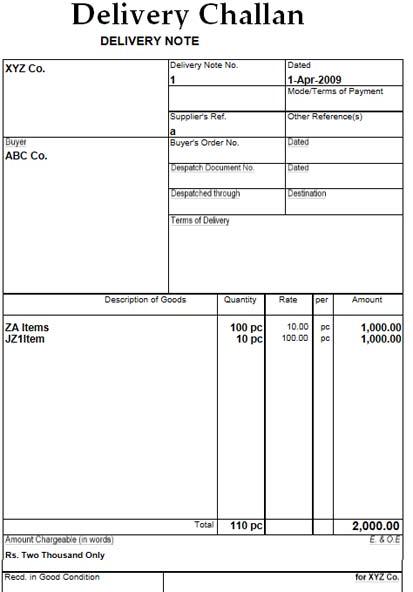 Challan Book