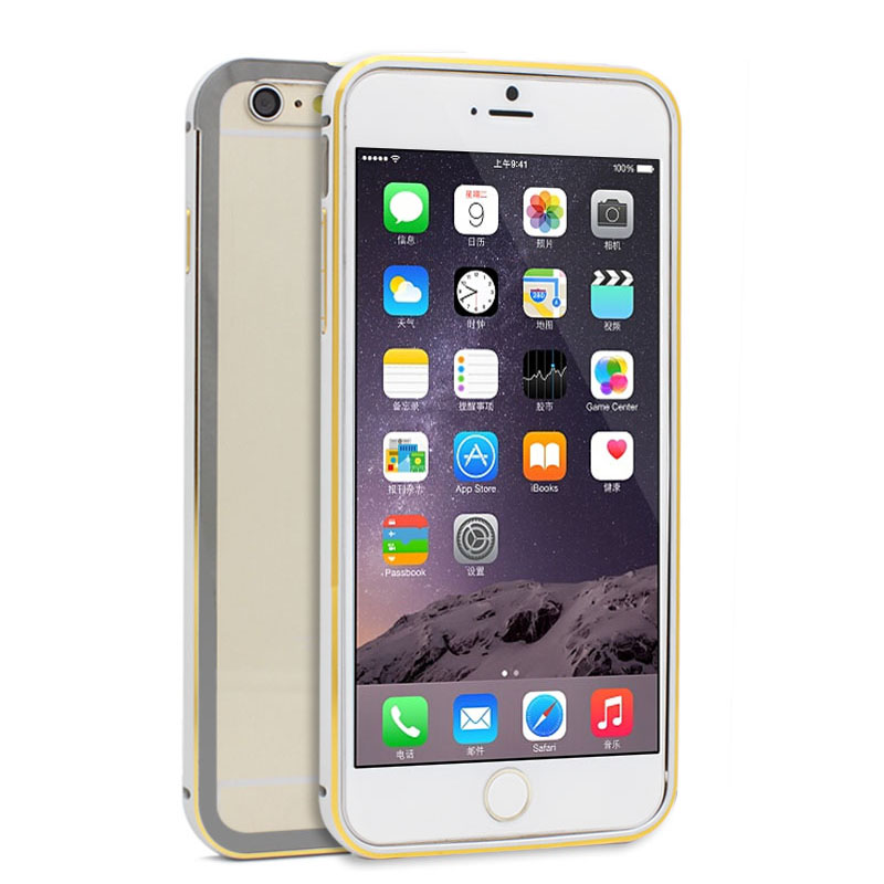 Ultra-thin Aluminum Metal Bumper Case with Removable Back Cover for 4.7