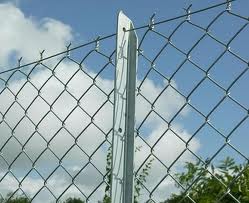 Galvanized chain link fencing