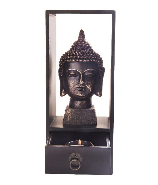 Buddha Head with a Tea Light