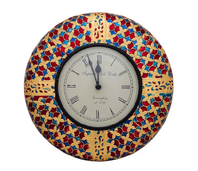 Clock (12 Inches ) with Meenakari Work