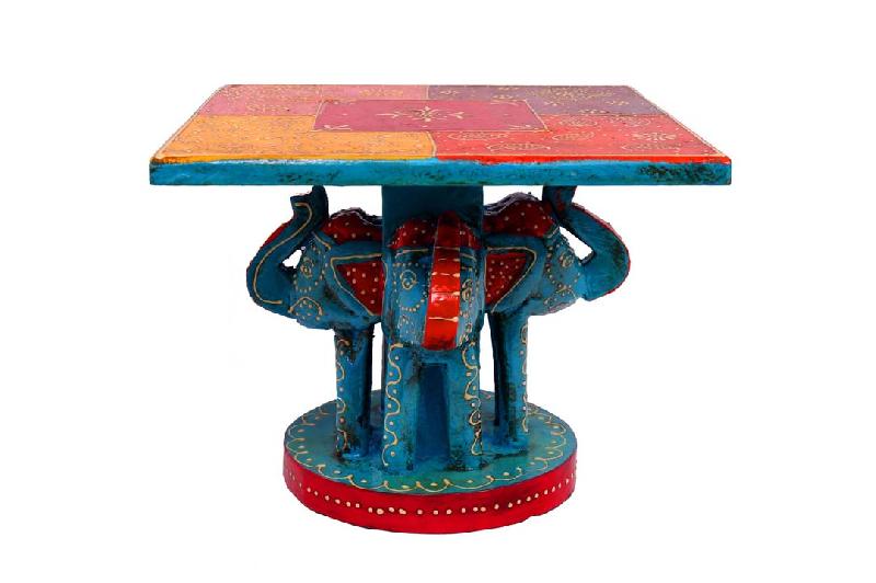 Ethnic Multicoloured Elephant Decoration Stand