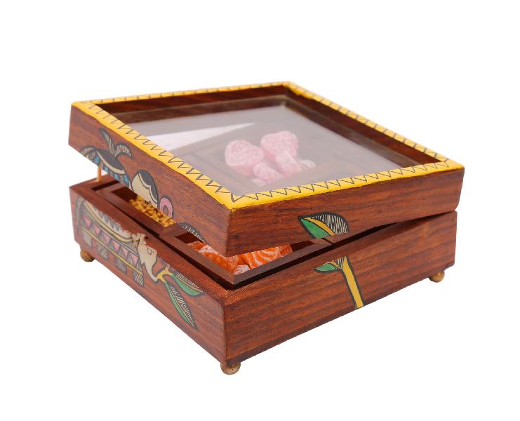 Ethnic Serving Box with Four Compartments