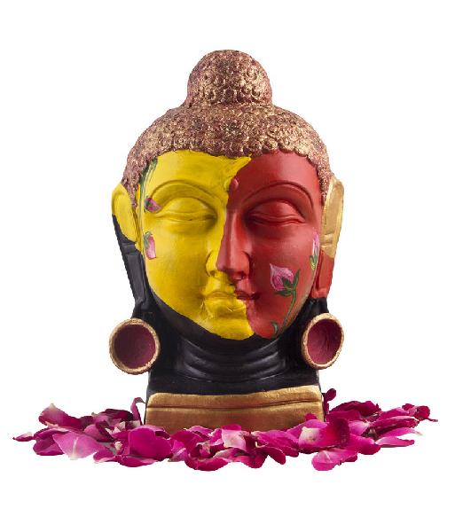 Multicolored Buddha head