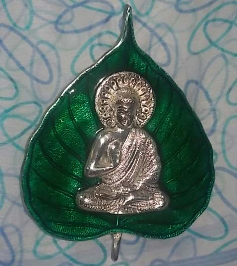 Silver Plated Aluminum Buddha Statue