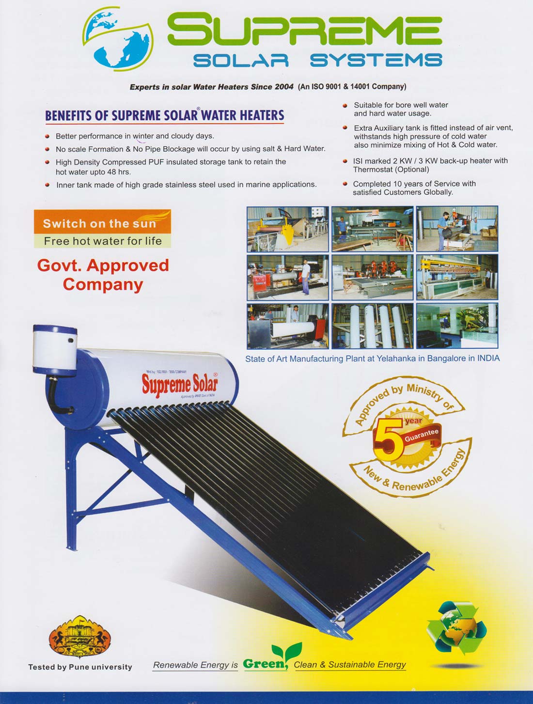 Etc Type Solar Water Heater