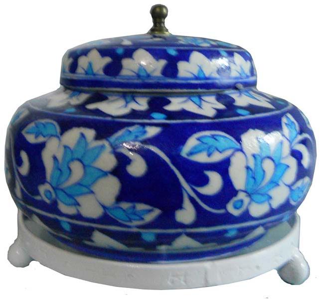 Blue Pottery Decorative Rose Bowl Rbs 018