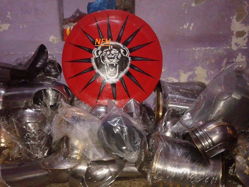 Lion Face Painted Shield