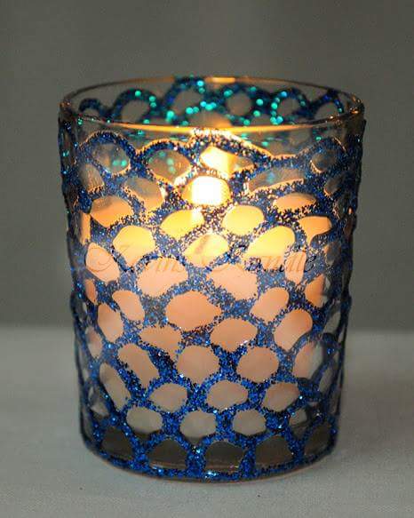 Hand Design Glass Aroma Candle