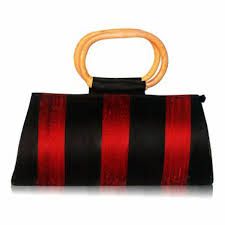 Cane Handle Silk Handbags