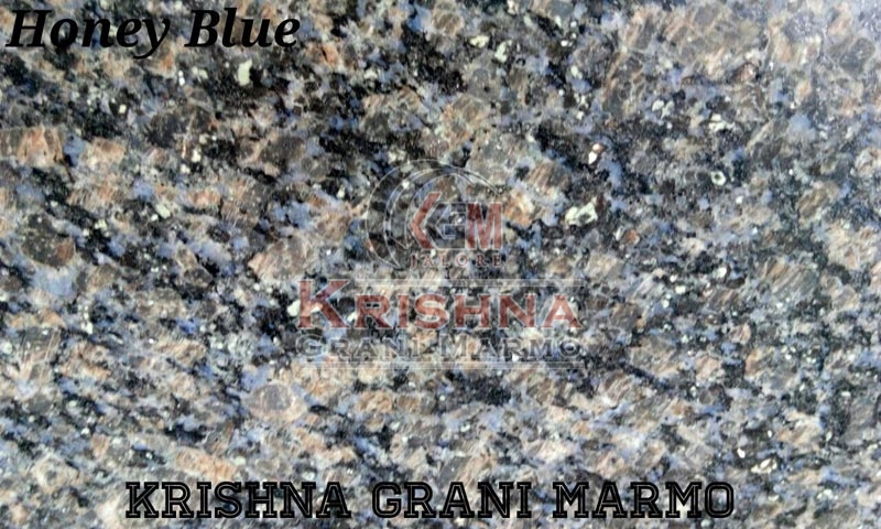 Bush Hammered Honey Blue Granite Stone, Size : Multisizes